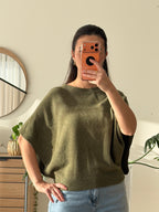 Pull sans manche Kaki