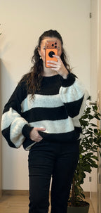 Pull rayure Noir