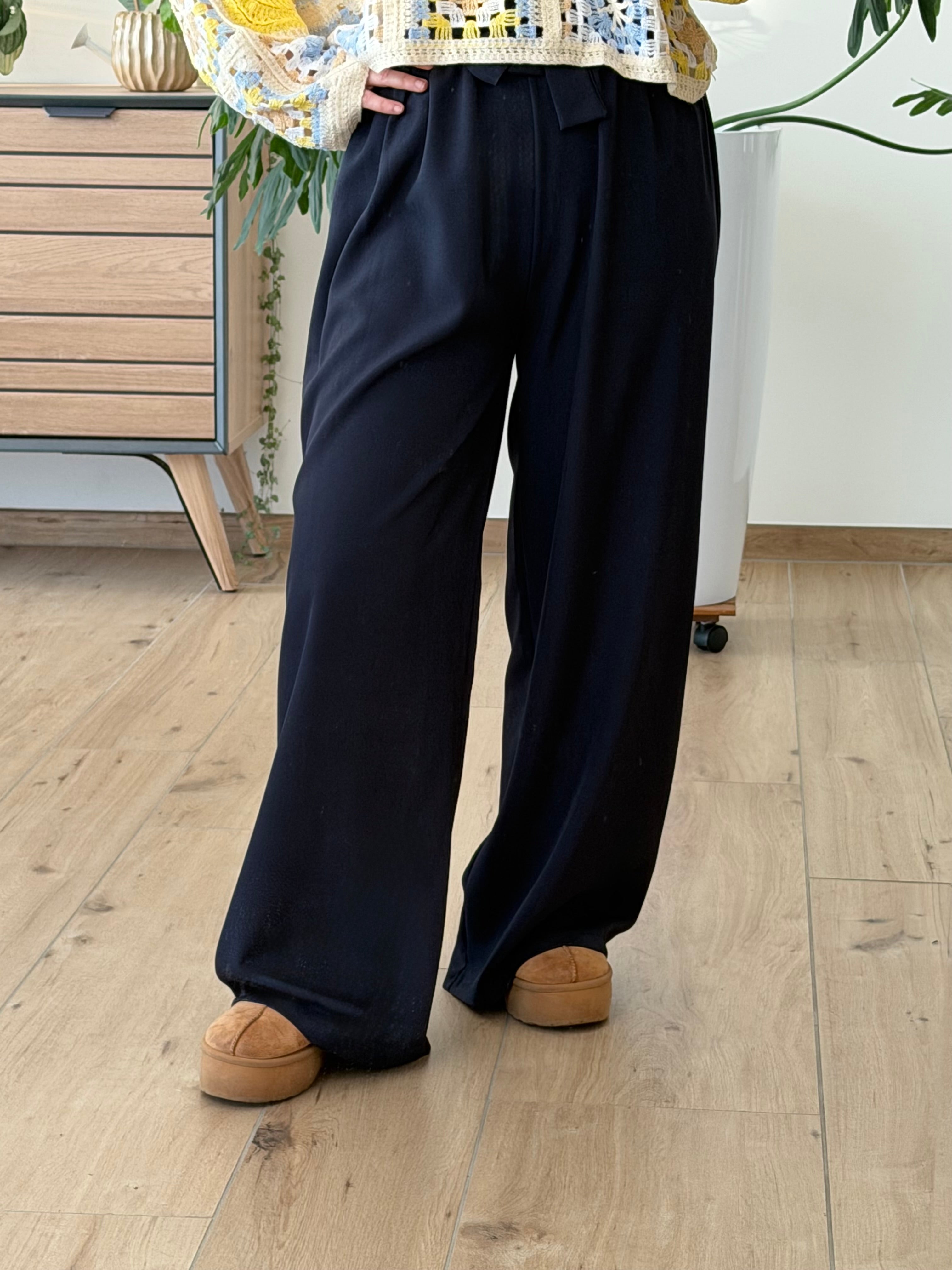 Pantalon fluide Bleu Marine