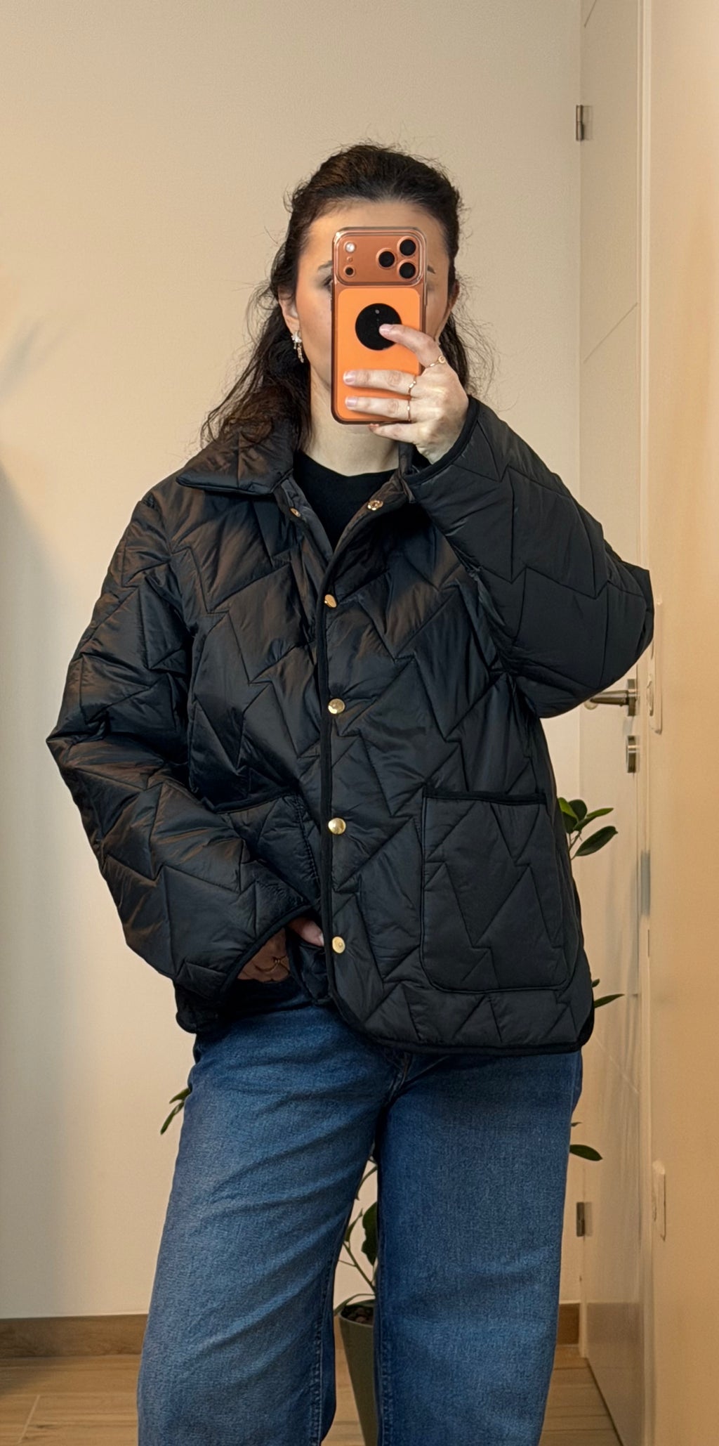 Veste matelassé Noir