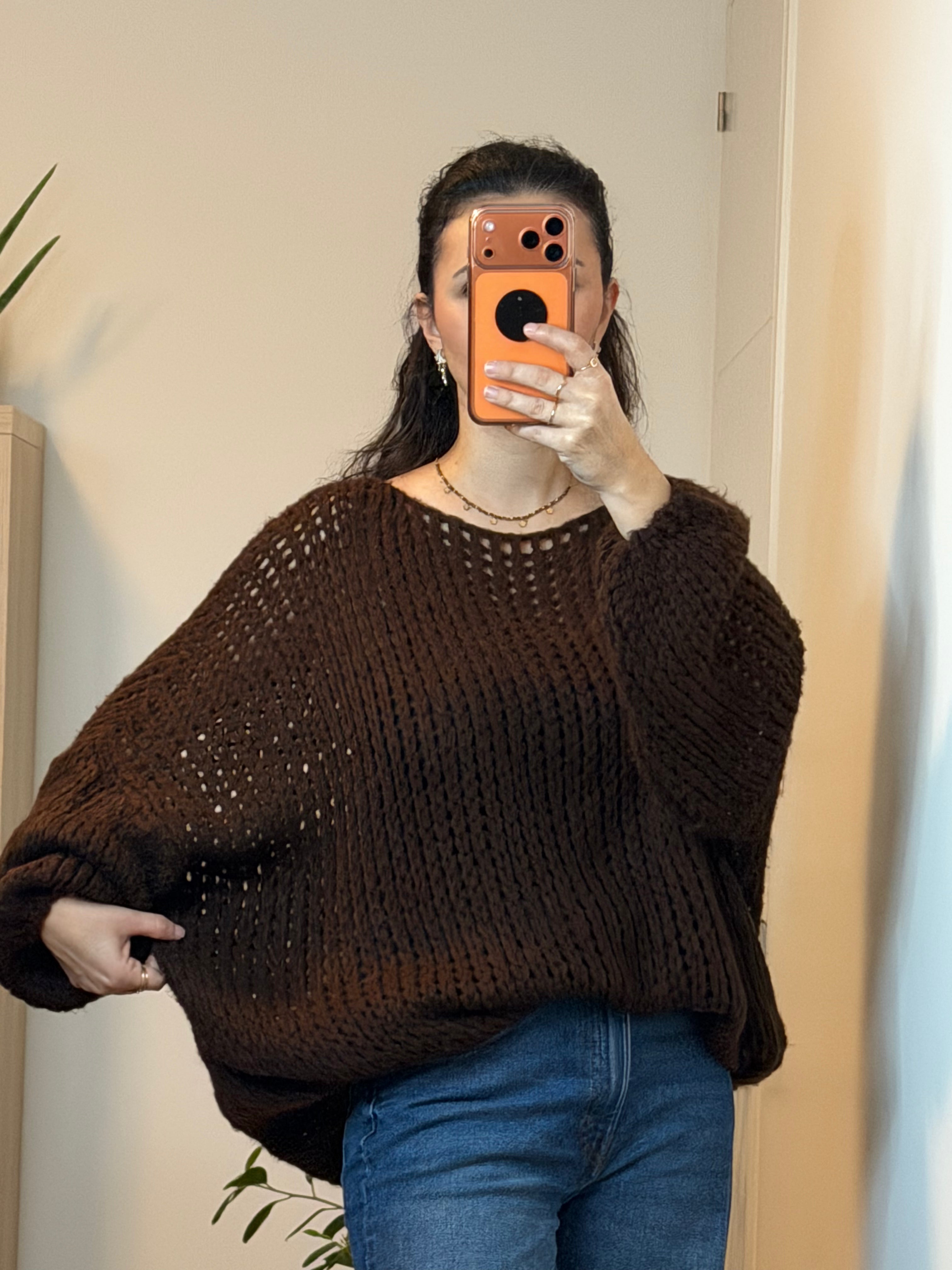 Pull Oversize Marron