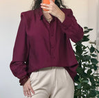 Chemise à épaules structurées Bordeaux