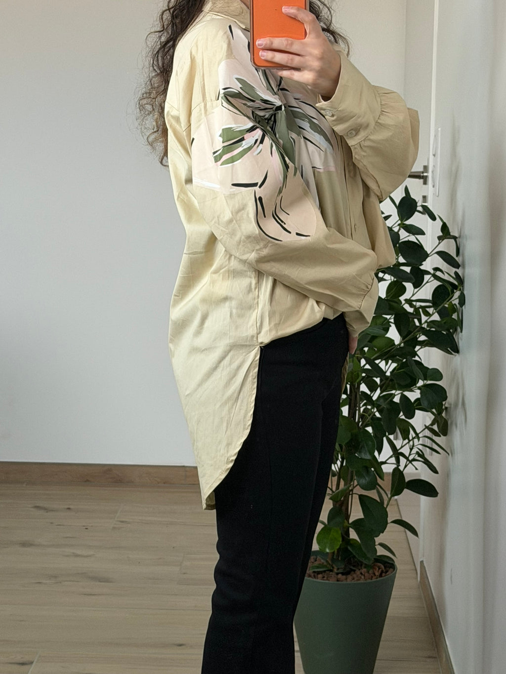 Chemise Flower Beige